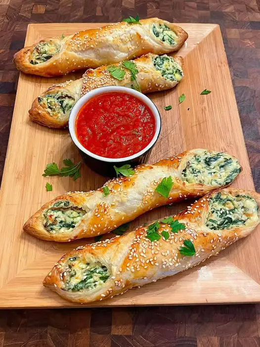 Spinach and Cheese Stuffed Twists