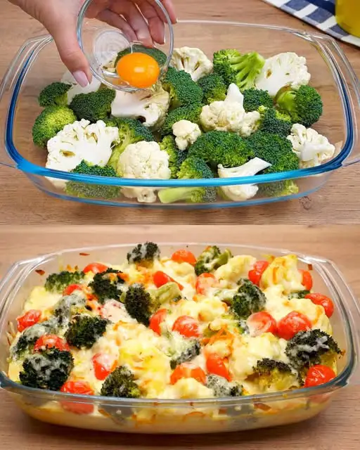 Cauliflower and Broccoli Casserole