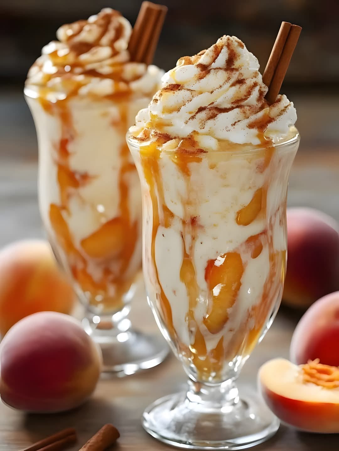 Peach milkshakes