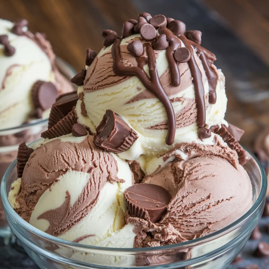 Homemade Moose Tracks Ice Cream