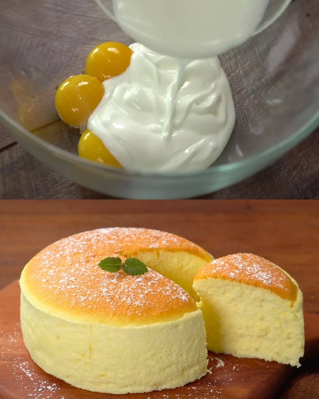 Yolk Dough and Meringue Cake