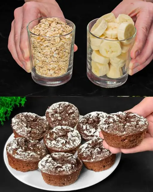 Healthy Banana Cocoa Oatmeal Bake