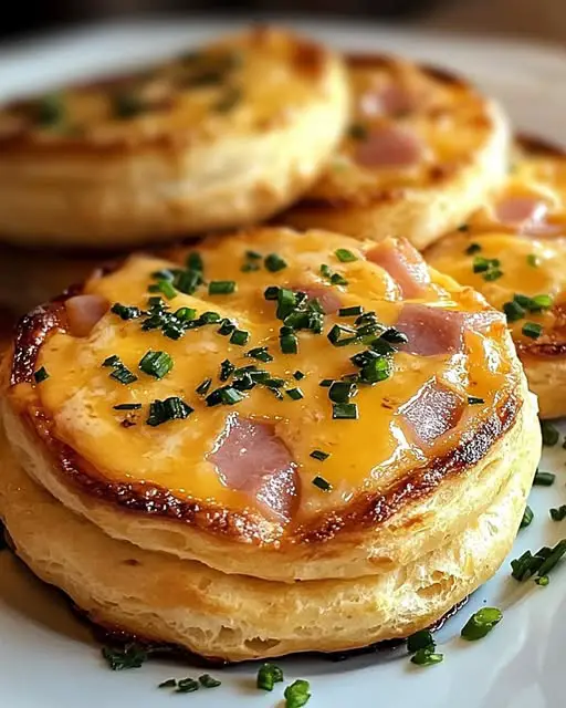 HAM AND CHEESE BUTTER SWIM BISCUITS