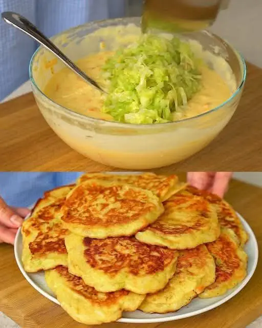 Healthy Cabbage and Vegetable Fritters with Yogurt Sauce