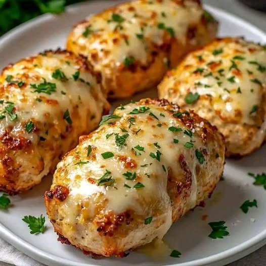 Baked Garlic Parmesan Chicken Meatloaves