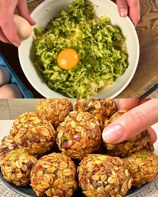 Zucchini and Oatmeal Patties with Bavarian Sausages Recipe