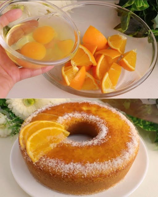 Moist Orange Coconut Cake