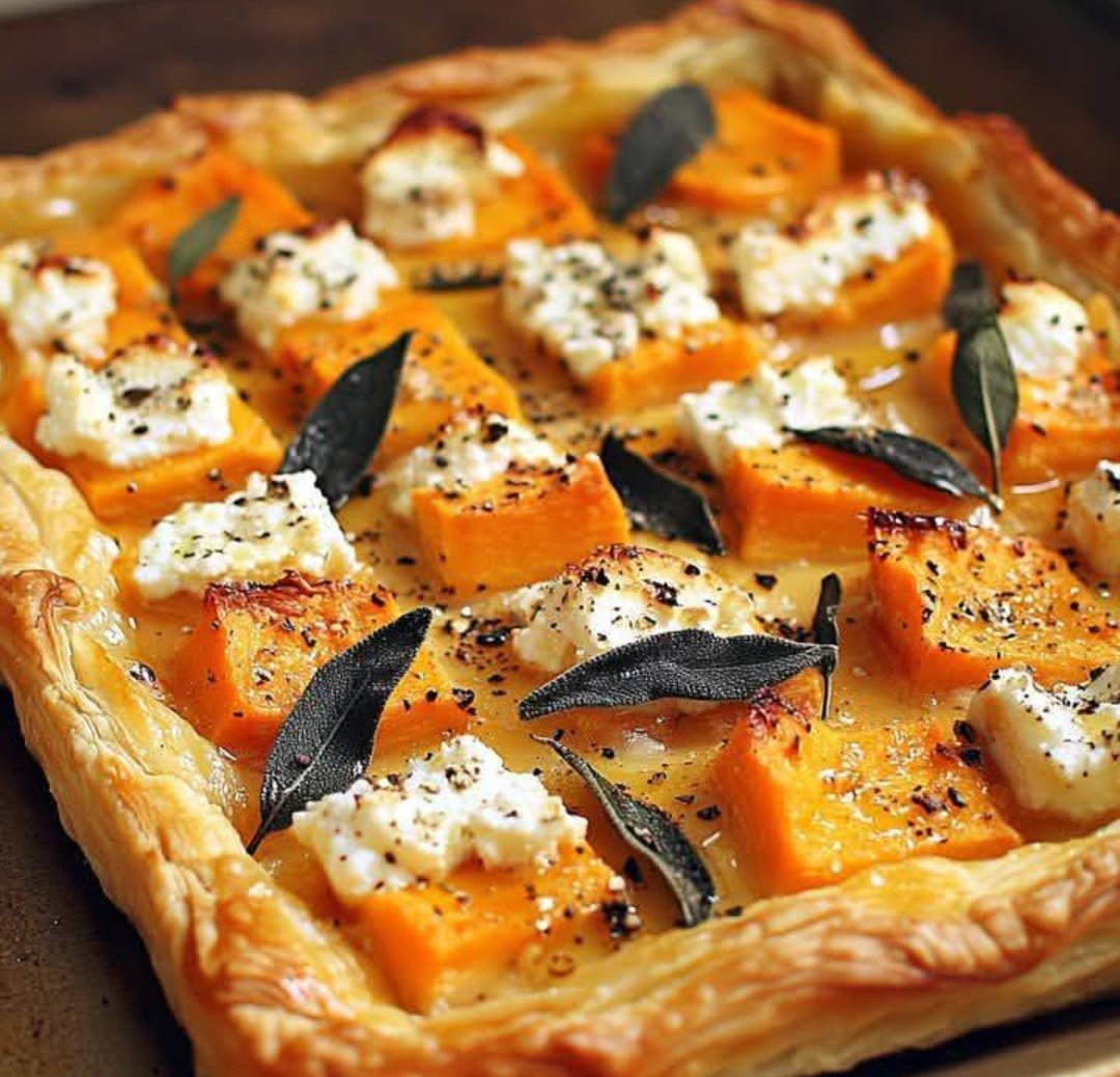 Butternut Squash, Feta, and Sage Tart