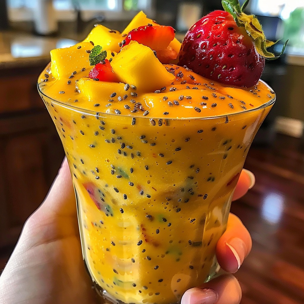 Refreshing Tropical Strawberry Mango Smoothie Recipe