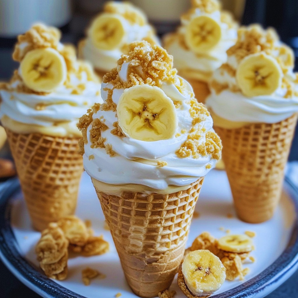 Banana Pudding Cheesecake Cones