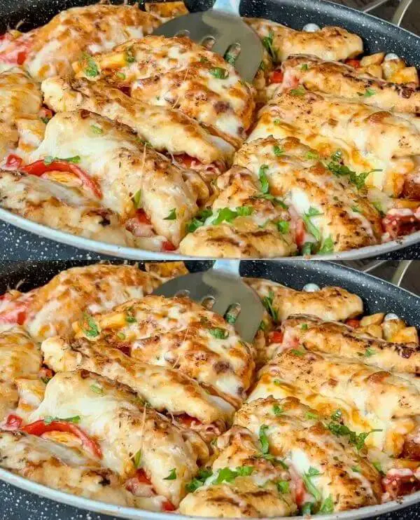 Chicken with vegetables and potatoes, the delicious but dietary recipe. It only has 340 calories!