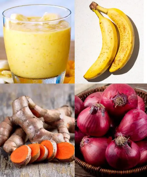 Natural Remedy for Knee and Leg Pain: Banana, Red Onion, and Turmeric