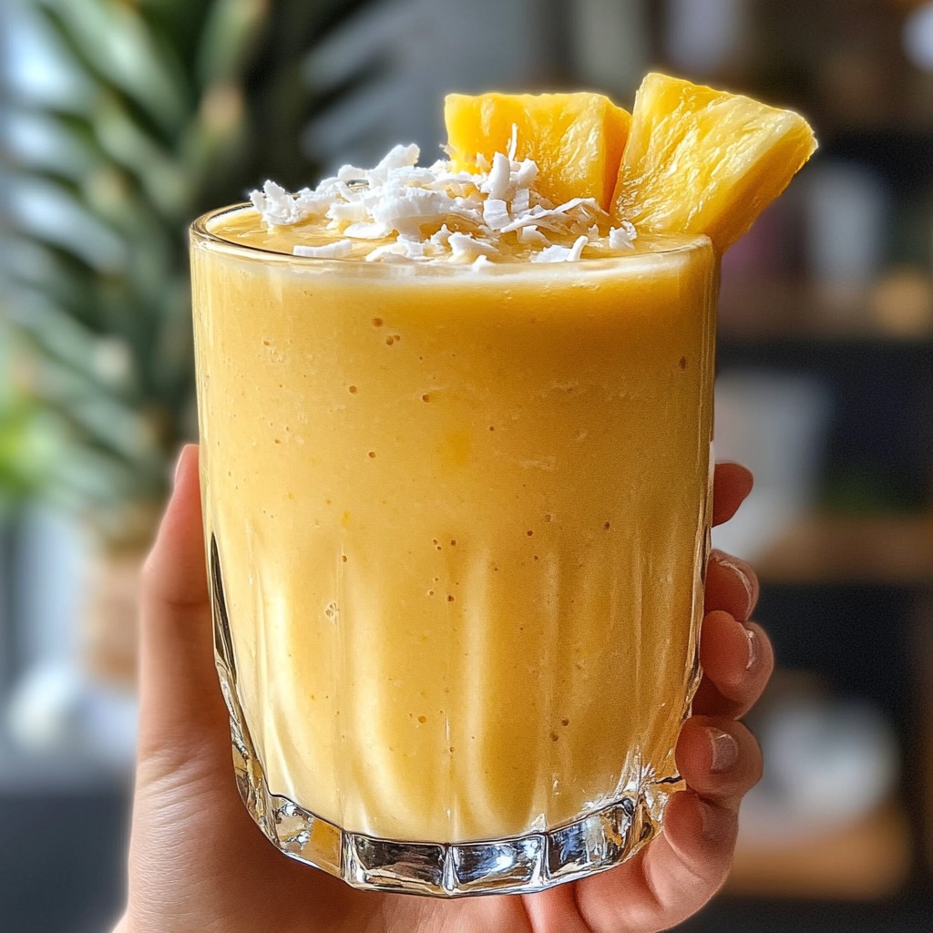 Tropical Pineapple Coconut Smoothie