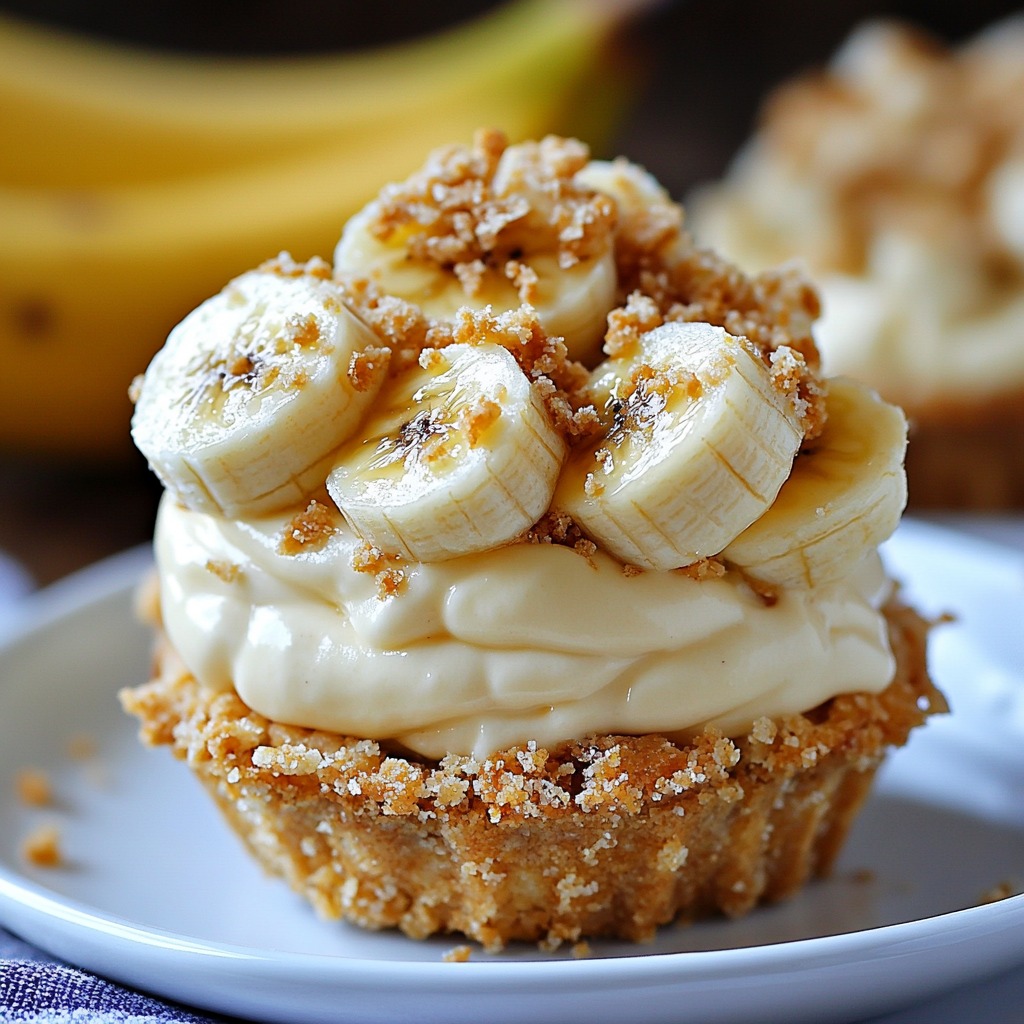 No Bake Mini Banana Cream Pie