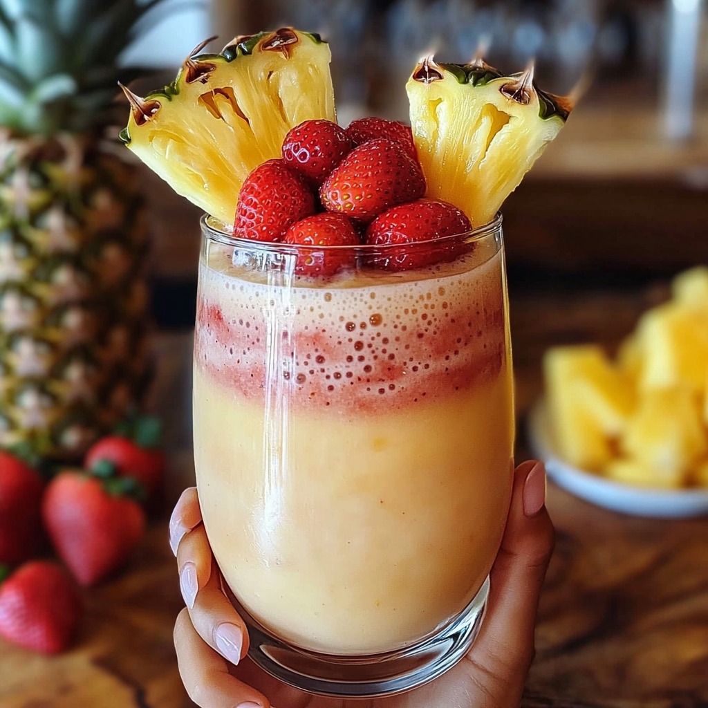 Strawberry Piña Colada Smoothie