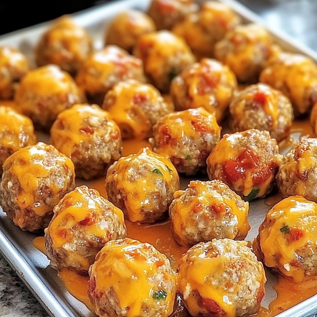 Rotel Cream Cheese Sausage Balls