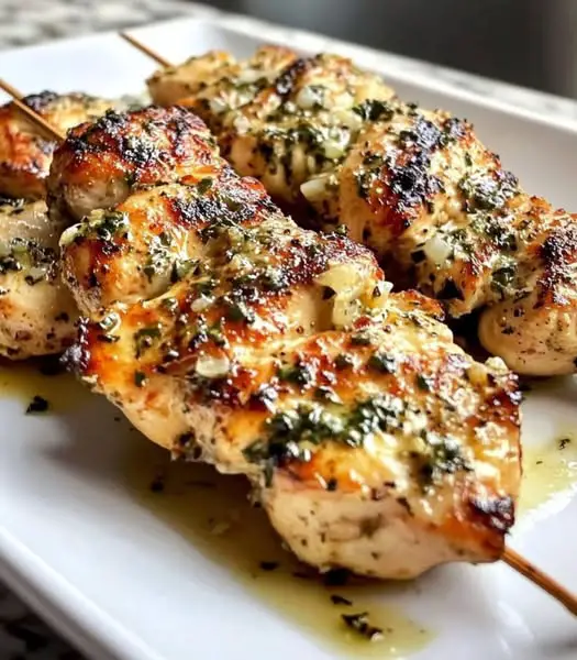 Garlic Parmesan Chicken Skewers