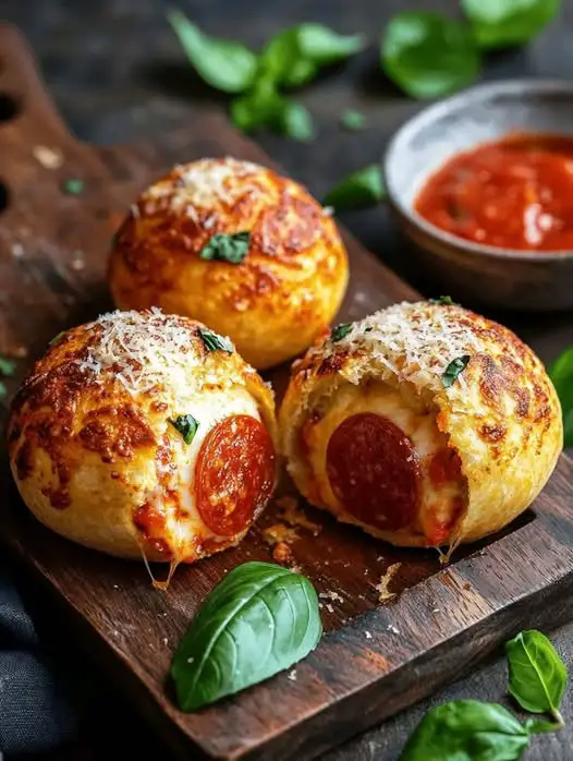 Cheesy Pepperoni Pizza Bombs