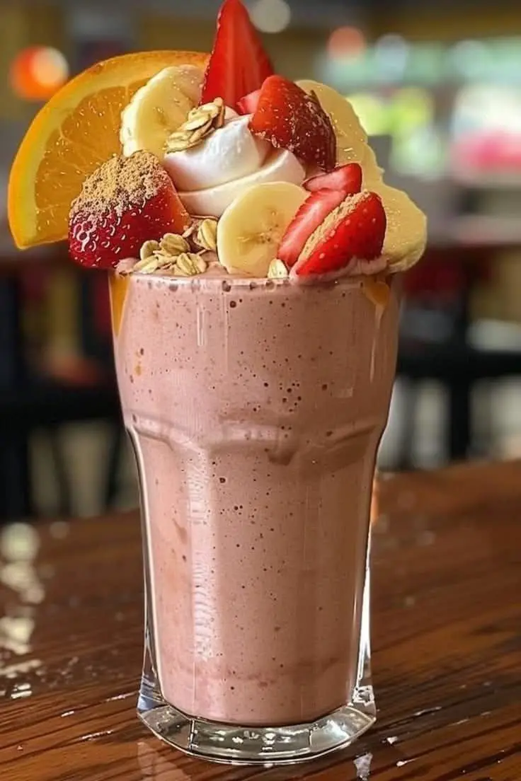 STRAWBERRY ORANGE BANANA SMOOTHIE