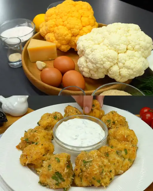 Herb-Crusted Cauliflower with Creamy Lemon Sauce Recipe