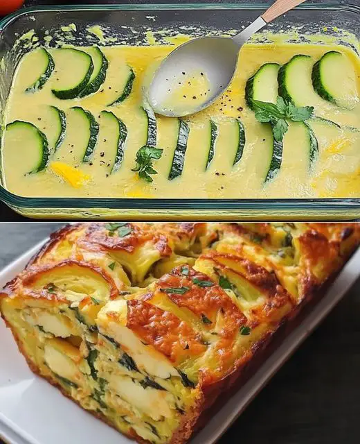 Zucchini Bake with Cheese and Potatoes