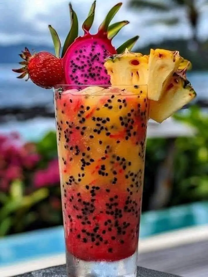 Cool off with this Frozen Dragon Fruit Pina Colada recipe!