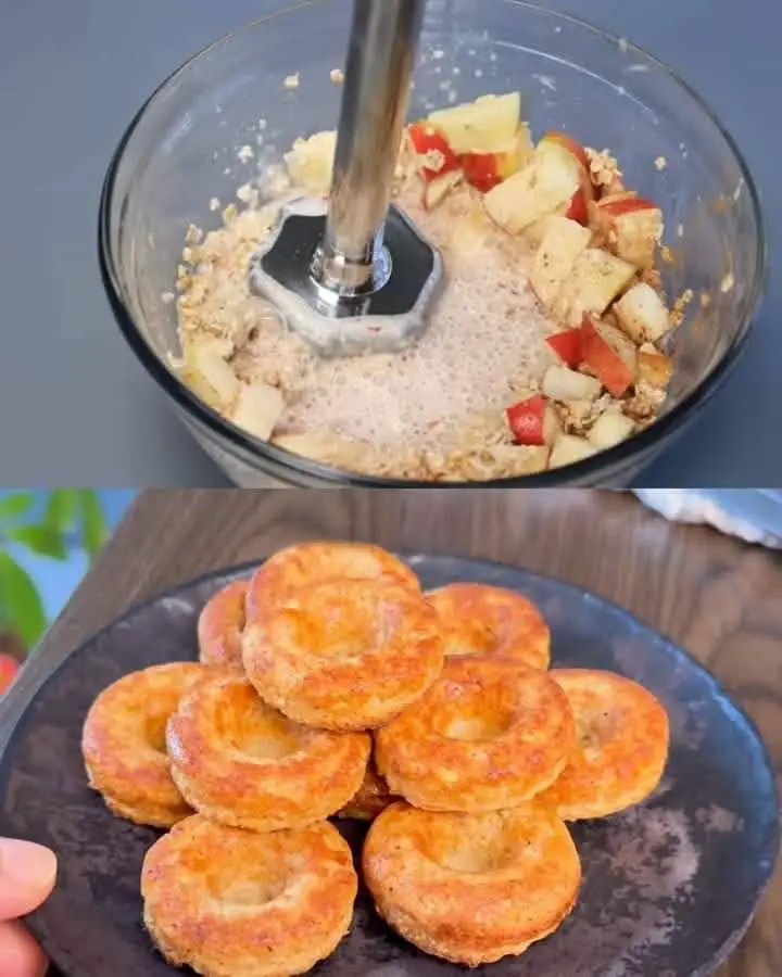 Mini Apple Oatmeal Donuts with Nuts