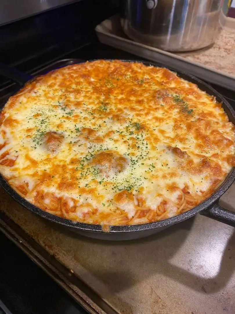 Baked Cream Cheese Spaghetti Casserole