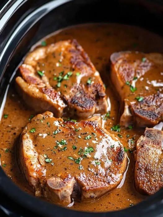 3-ingredient slow cooker pork chop recipe