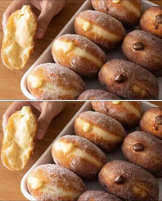 Heavenly Custard Cream Donuts (Vanilla & Chocolate) – A Sweet Treat for All