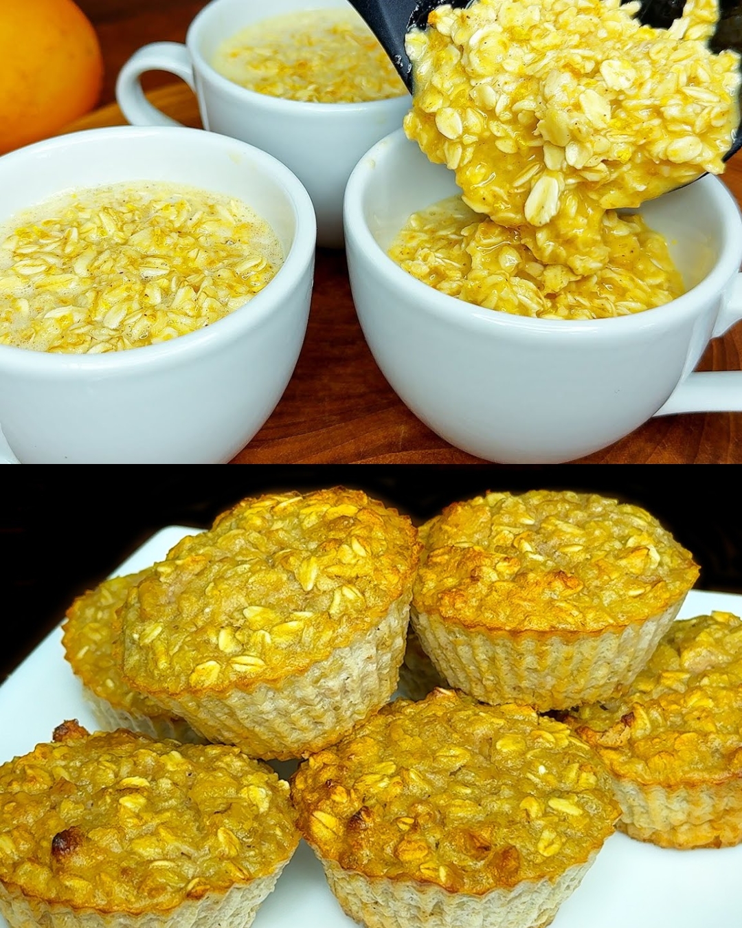 Oatmeal cake with orange and cinnamon