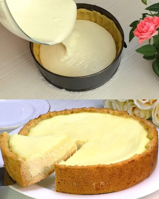 Cottage Cheese Tart with Sour Cream Filling