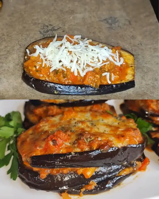 Stuffed Eggplants with Minced Meat and Cheese