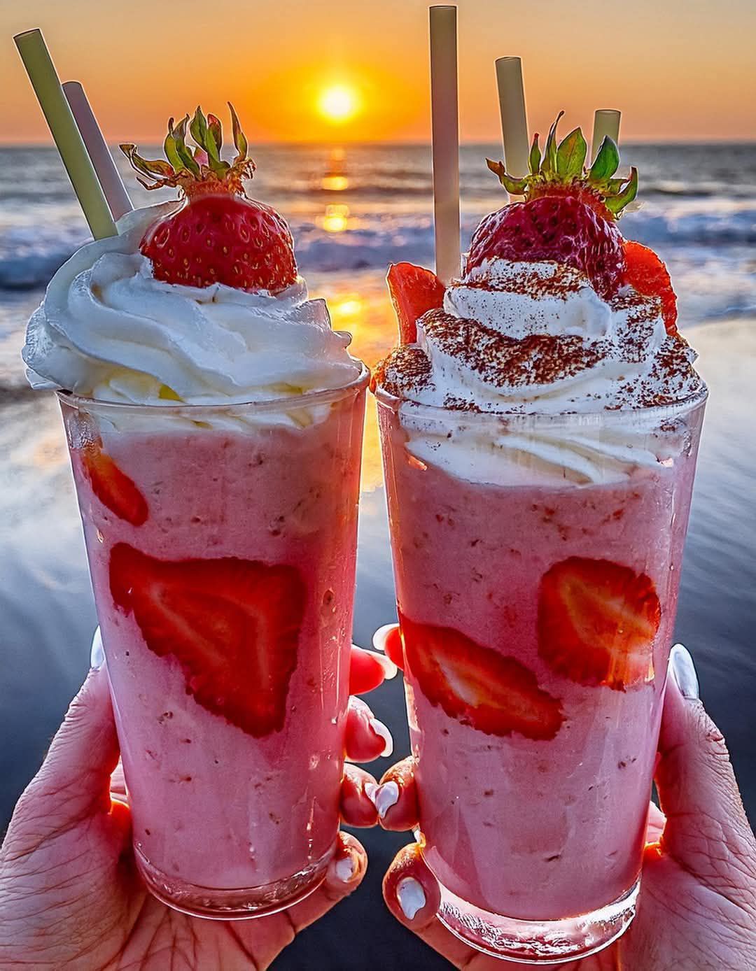 Strawberry Piña Colada with Malibu Frosting