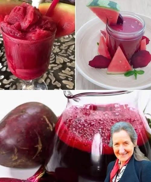 Juice 2 beets and 4 apples and blend with frozen watermelon. -Health Benefits