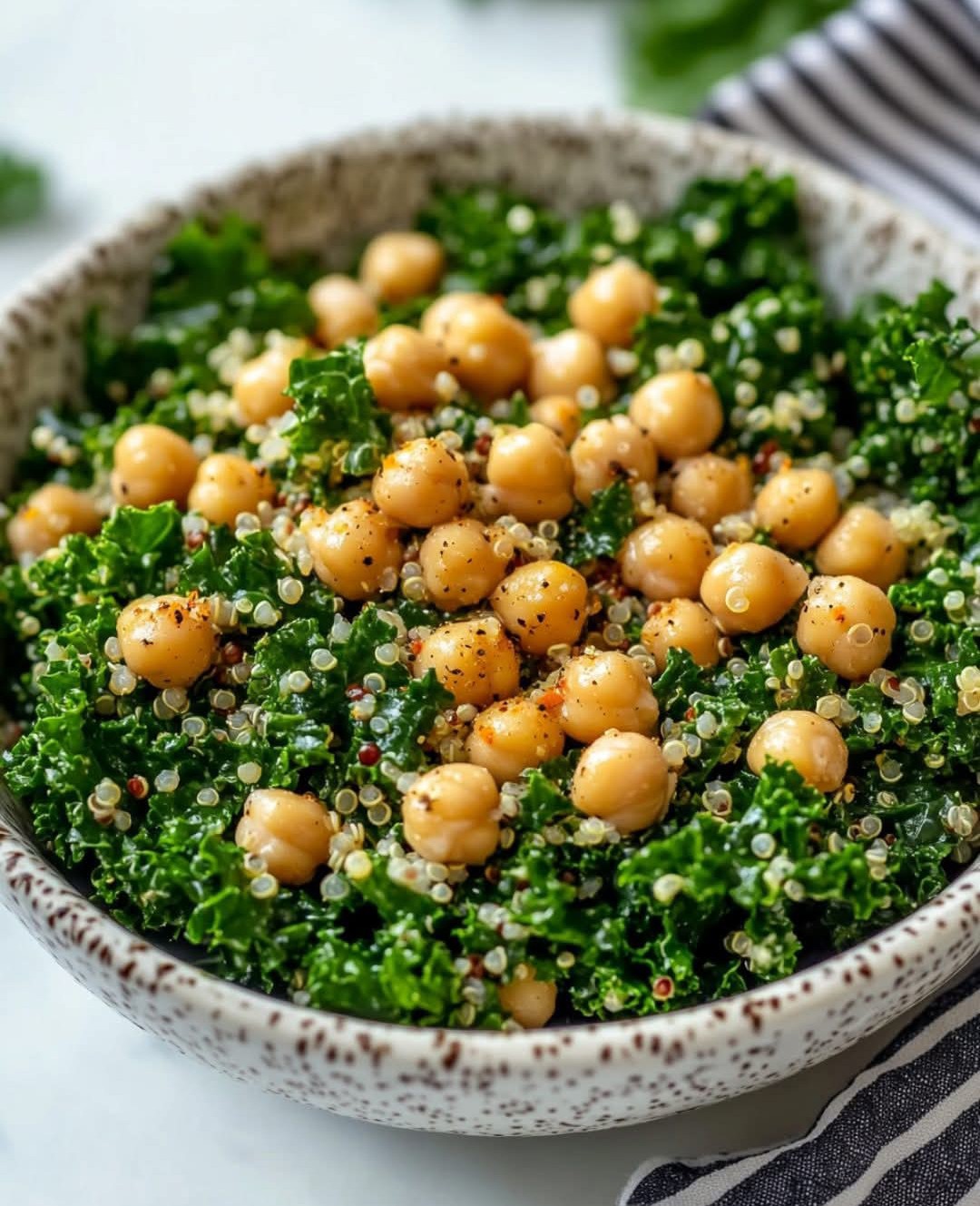 Quinoa Kale Chickpea Power Bowl recipe