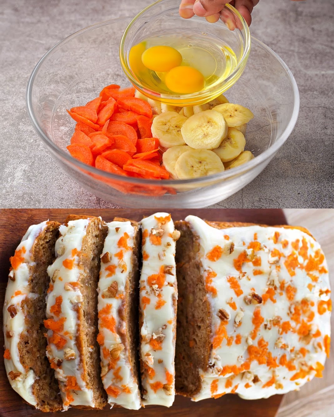 Super Delicious Carrot Cake Banana Bread