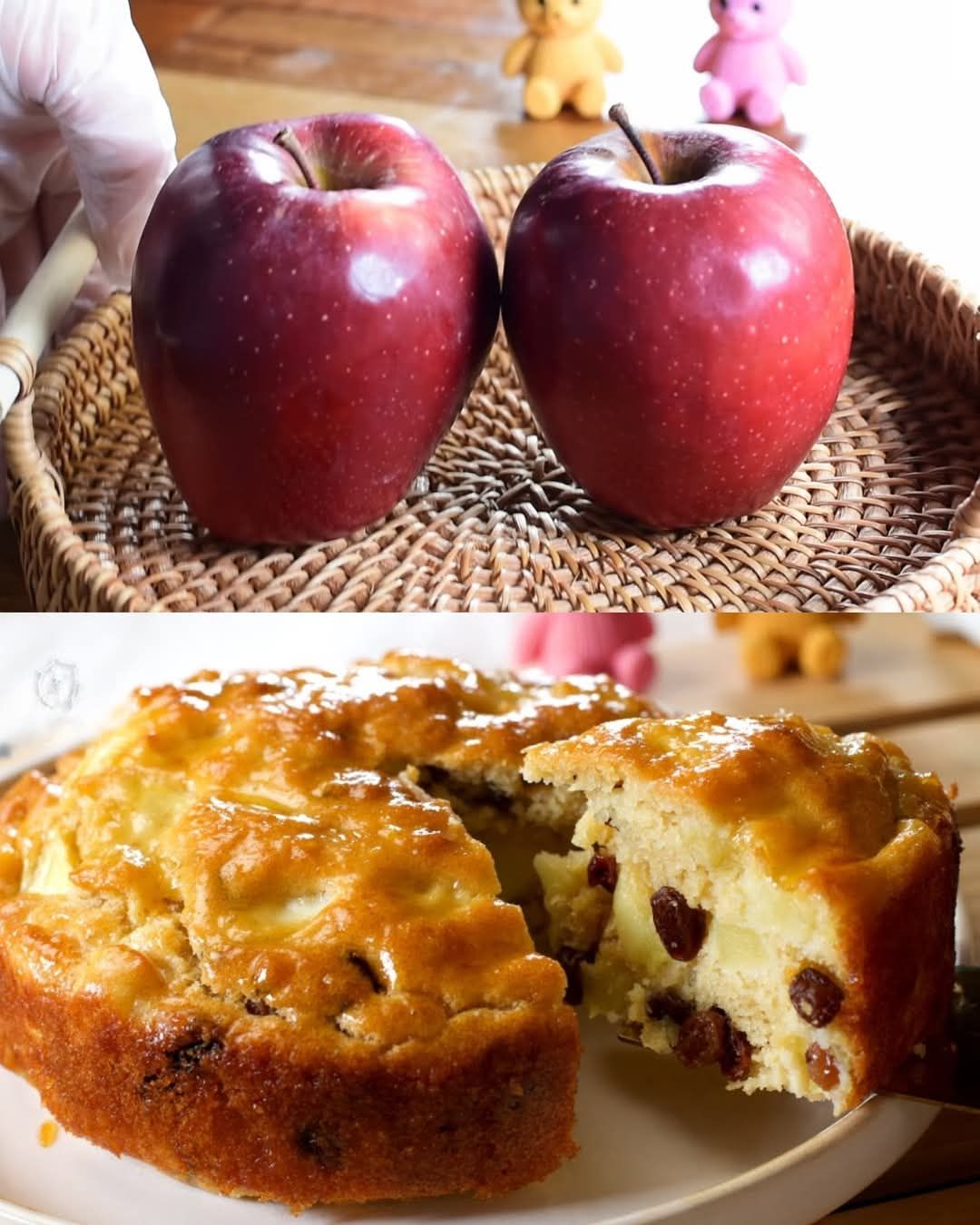 Easy Apple and Raisin Cake