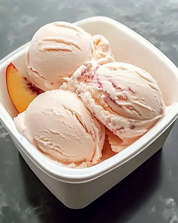 peach ice cream