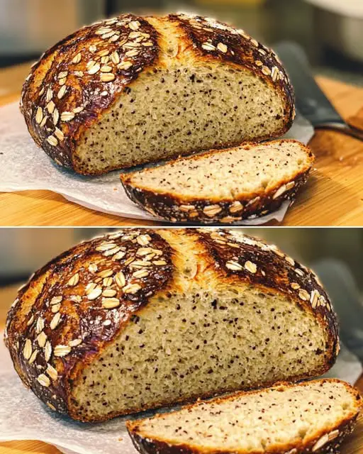 Rustic Whole Wheat Yogurt Bread with Mixed Seeds