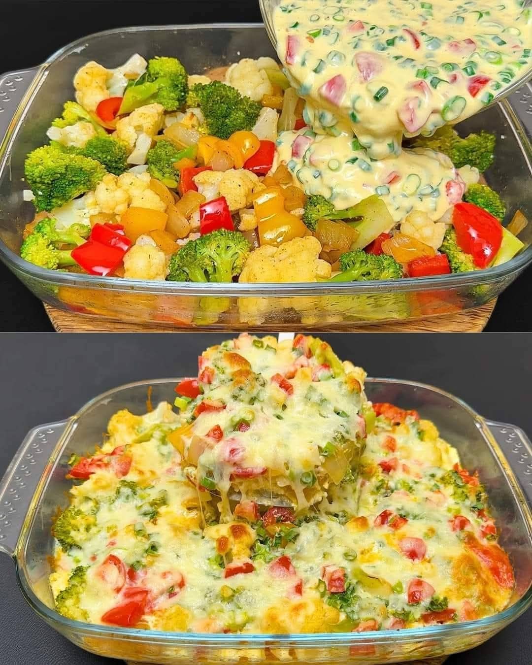 Delicious Broccoli and Cauliflower Bake