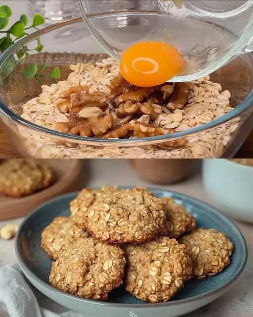 Walnut Oatmeal Cookies