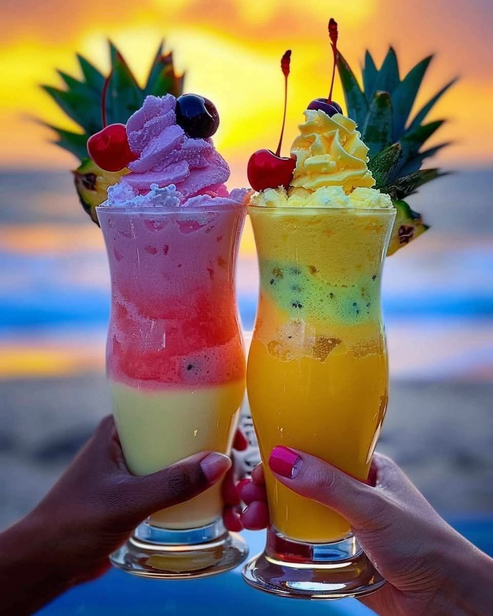 Rainbow Sherbet Piña Colada