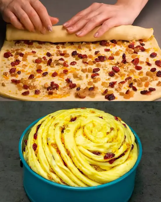 Sweet Bread with Raisins and Lingonberries