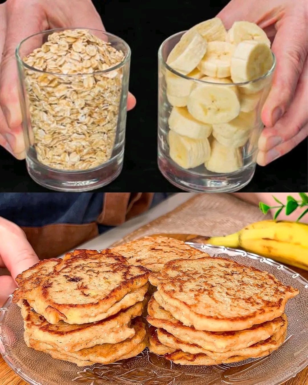 Banana Oatmeal Pancakes