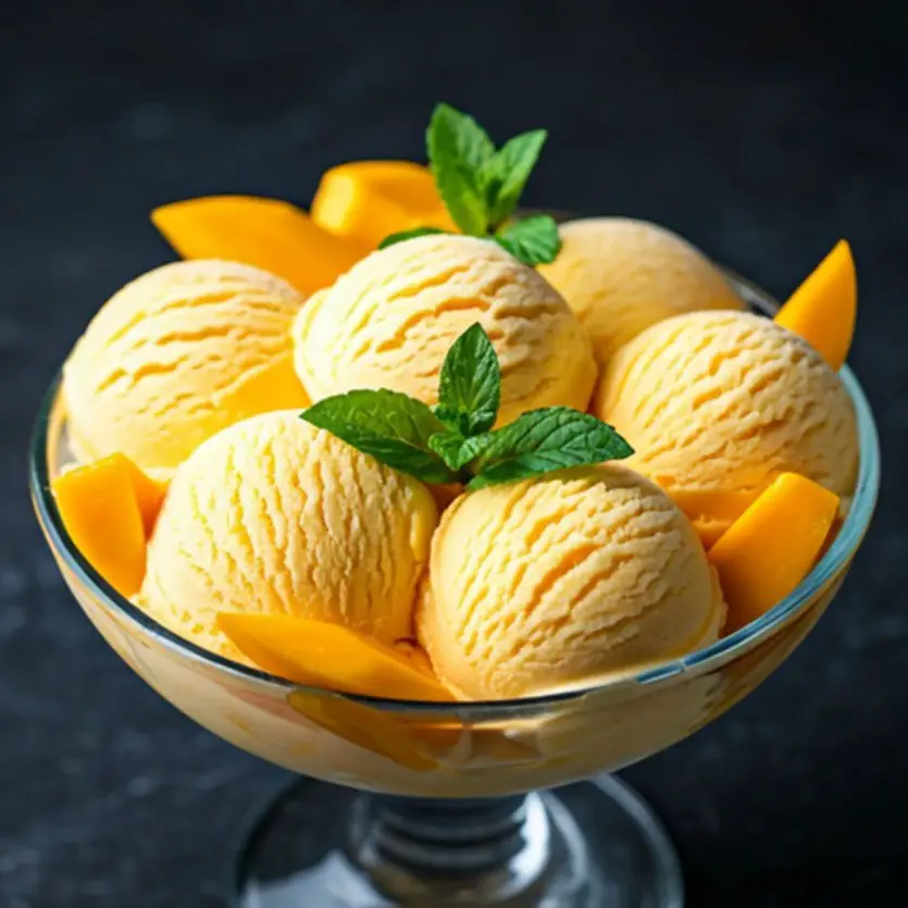 Mango and Yogurt Ice Cream