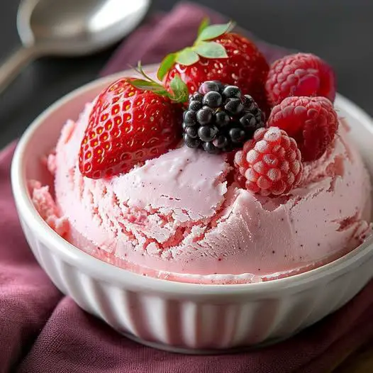 Strawberry Hard Serve Ice Cream