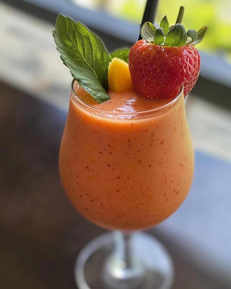 Tropical Strawberry Mango Smoothie