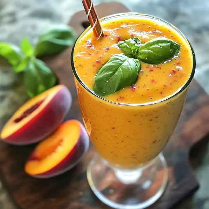 **Peach and Basil Smoothie **