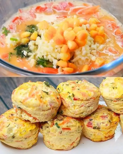 Cheesy Veggie Egg Muffins